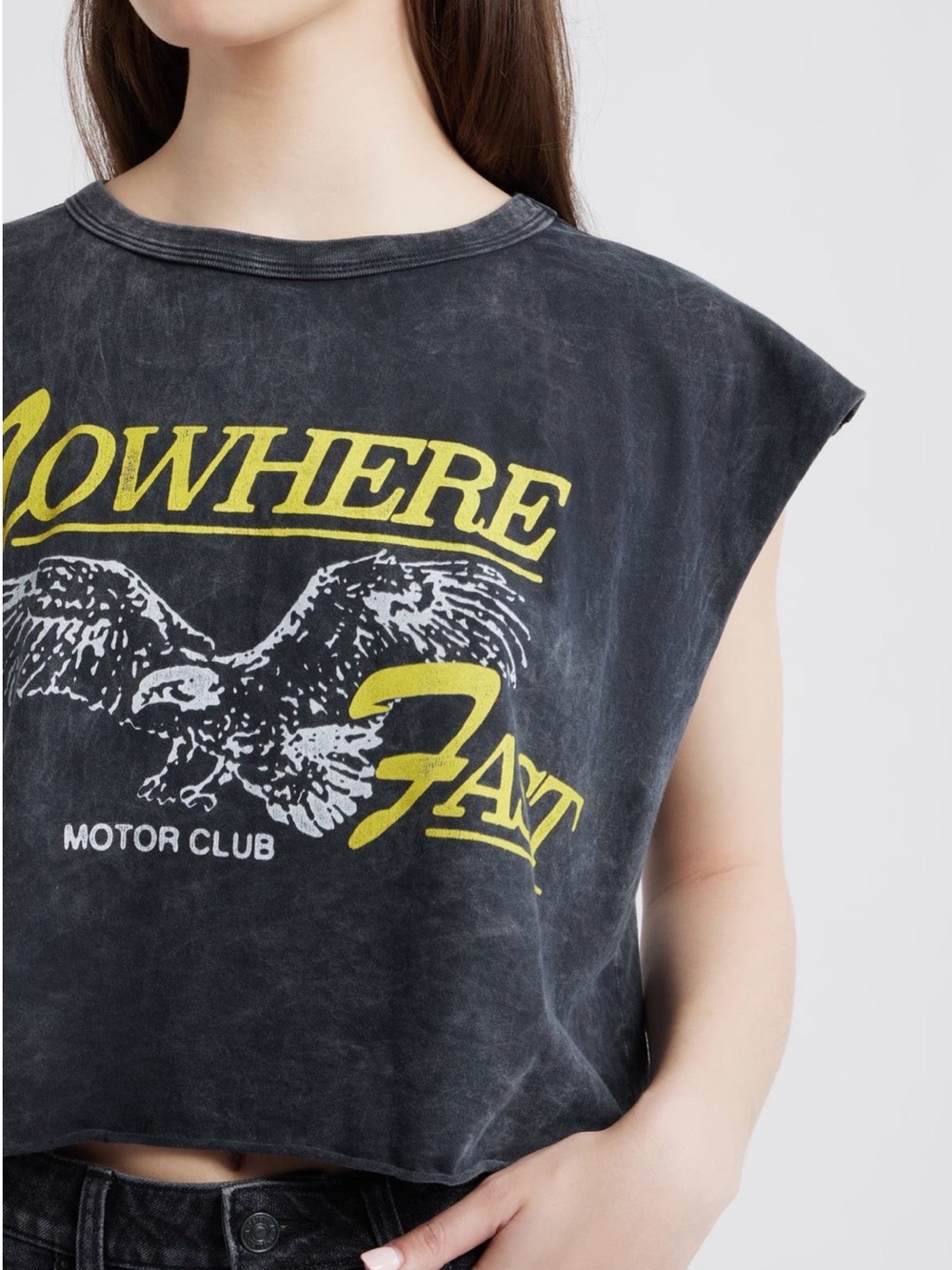 Daydreamer Nowhere Fast Graphic Sleeveless T-Shirt ~ NWT